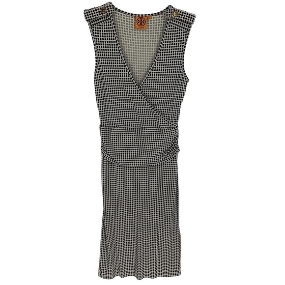 Tory Burch Dresses & Skirts - Tory Burch 100% Silk Polka Dot Sleeveless V-Neck Dress - Sz XS